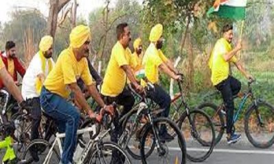 Bicycle rally on the occasion of World Bicycle Day today