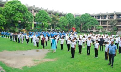 Yoga Day celebrated at Devki Devi Jain College