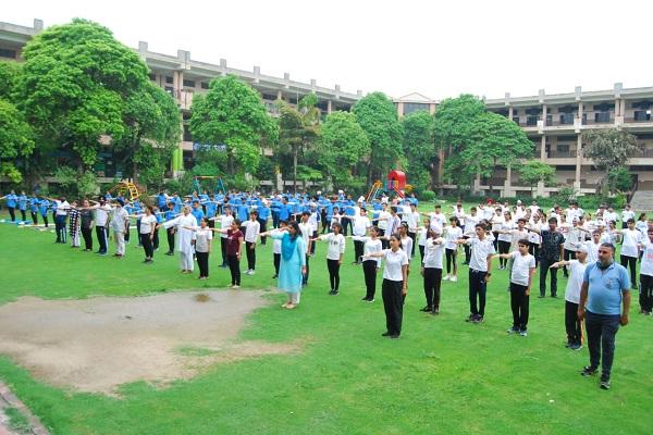 Yoga Day celebrated at Devki Devi Jain College