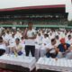 Hundreds of people practiced yoga during various events celebrating International Yoga Day