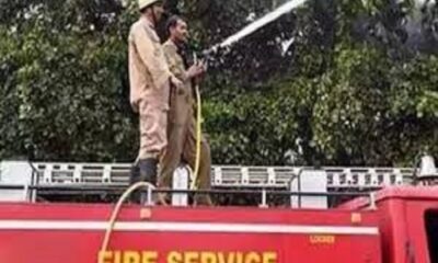 A fire broke out in a hosiery market in Ludhiana