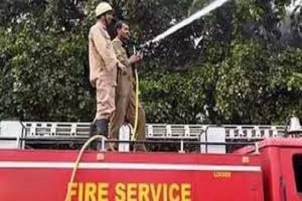 A fire broke out in a hosiery market in Ludhiana