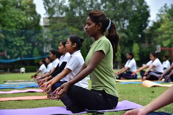 Organizing mega event to celebrate International Yoga Day at Khalsa College