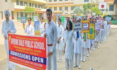 Children rally at Spring Dale Public School to save the environment