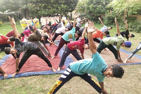 Eighth International Yoga Day celebrated at Malwa School