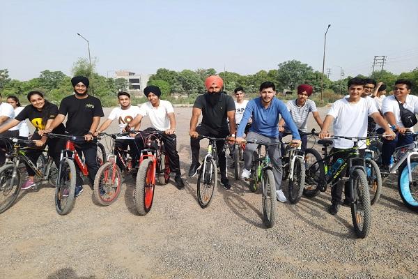 Bicycle rally organized by MGM Public School