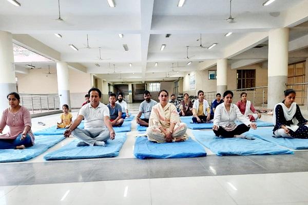 International Yoga Day celebrated at Civil Hospital