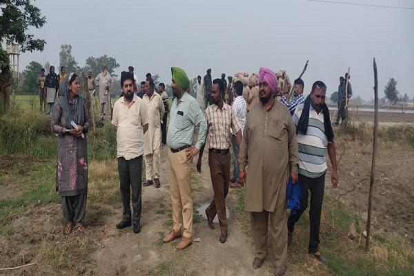 Panchayat Department cleared about 15 acres of land in village Valipur