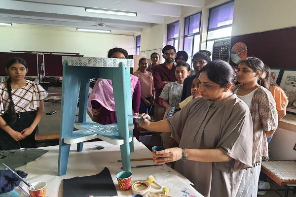 P.A.U. One day workshop on 'Furniture Upsicling' conducted in