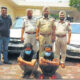 Two members of a gang of thieves were arrested along with cars worth millions of rupees