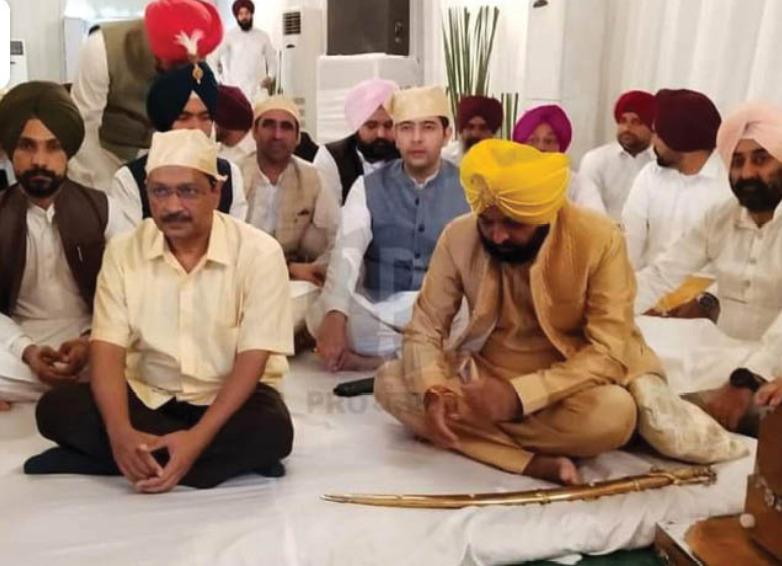 Bhagwant Mann marries Dr Gurpreet 16 years younger than him, Kejriwal performs father and Raghav Chadha performs brother's rituals