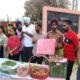 PAU students staged a unique display, selling vegetables outside gate number one