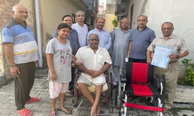 Bharat Vikas Parishad Vivekananda Seva Trust donates motorized wheelchair to city dwellers