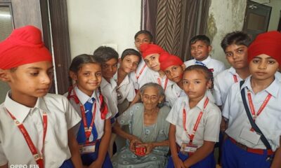 Students visited meditation center and old age home