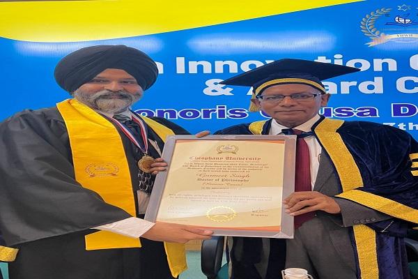 Kular awarded honorary doctorate degrees in business management and social enterprise