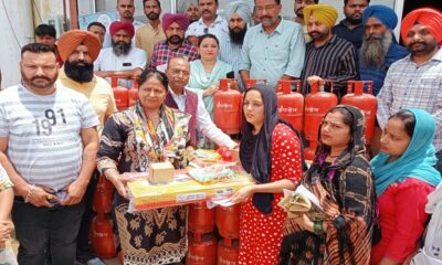 MLA Chhina distributed free gas connection to 125 needy families under Ujjwal Yojana.