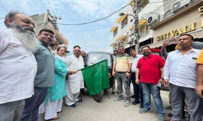 MLA Gogi flagged off the e-rickshaws to pick up garbage from the western constituency