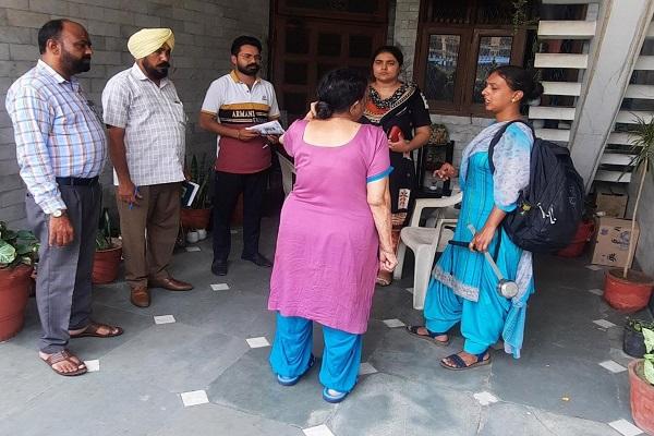 A team from the health department from Patiala visited the possible Daegu areas