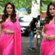 Madhuri Dixit's pictures came out, looking very beautiful in a pink saree