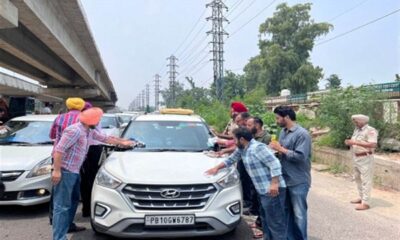 The students protested by cleaning the vehicles