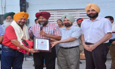 Punjab Basketball Association Dr. Tejinder Singh Riad was honored