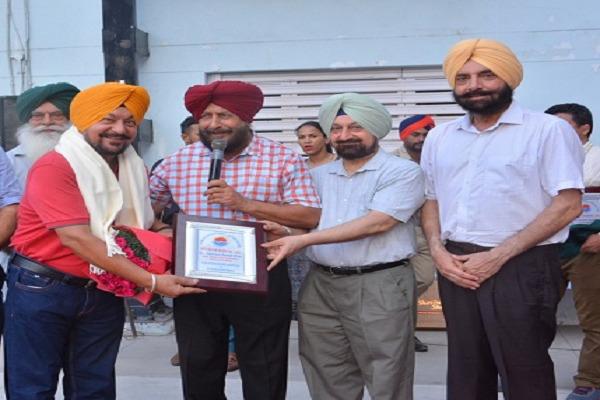 Punjab Basketball Association Dr. Tejinder Singh Riad was honored
