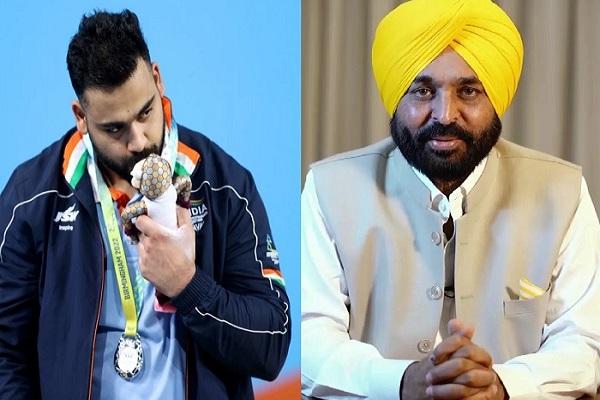 Vikas Thakur of Ludhiana won the silver medal in CWG, congratulated by CM Mann