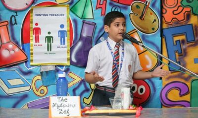 Students performed science and math experiments