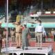 Inspection of the full dress rehearsal of the 76th state level Independence Day event by the Deputy Commissioner