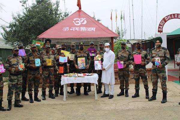 Students sent rakhis and greeting cards of appreciation to the brave soldiers