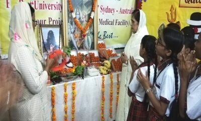 Shivalinga Puja performed on the last Monday of Savan month at Springdale School