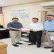 A check of 3.6 lakh rupees was handed over to the district administration by Vardhaman Special Steels