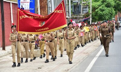 During the NCC camp in Khalsa College, the cadets took out a 'Drug Free Punjab' rally