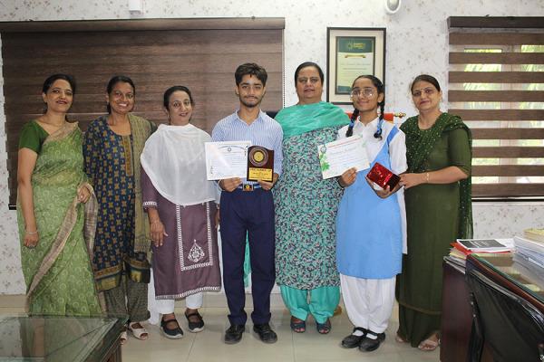 A student of Nankana Sahib Public School won the first place