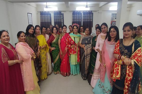 The festival of Teej was celebrated with great pomp at Arya College