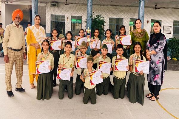 D. G. S.G Public school players hoisted the flag of victory