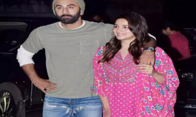 Mom-to-be Alia looks glamorous in kaftan dress, poses with husband Ranbir