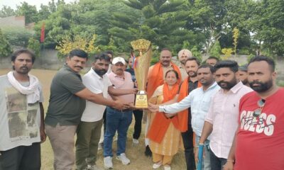 A cricket tournament was organized in Halka West, prizes were also distributed to the winning teams