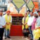 The foundation stone of the work of laying a look on Kanganwal Main Road from Eastman Chowk