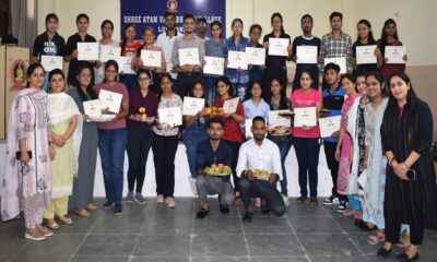 Salad making competition conducted at Atam Vallabh Jain College