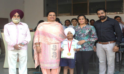 Agamjot Singh Jassal won the first place in the 25th District Roller Skating Championship