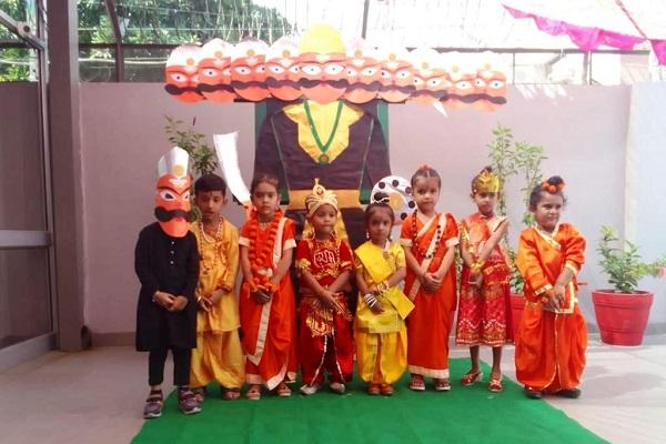 Dussehra, the triumph of good over evil, is celebrated at Springdale Play