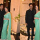 Katrina reached the Diwali party holding her husband Vicky's hand, the couple was enjoying a traditional look.