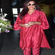 Richa was spotted at the Mumbai airport, henna on her hands and looking beautiful in a pink suit