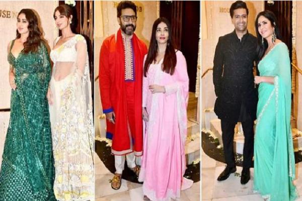 Film stars, Katrina-Aishwarya who appeared at Manish Malhotra's Diwali party