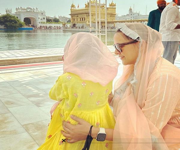 Angad Bedi and Neha Dhupia celebrated their son's first birthday at Sri Harmandir Sahib