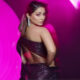 Hina Khan showed glimpses of beauty in a wine dress during the photo shoot, the pictures won the hearts of the fans.