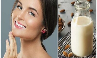 Many facial problems will be removed, apply almond milk daily