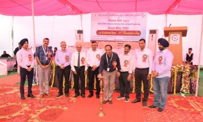 State-of-the-art machinery on display during a one-day industry interface at Kisan Mela at Seafet