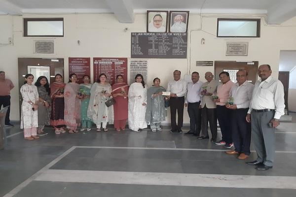 Scholarship given to the students of Devaki Devi Jain College for Women